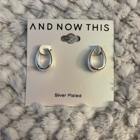 Silver Plated huggie Hoop Earrings - Picture 1 of 3